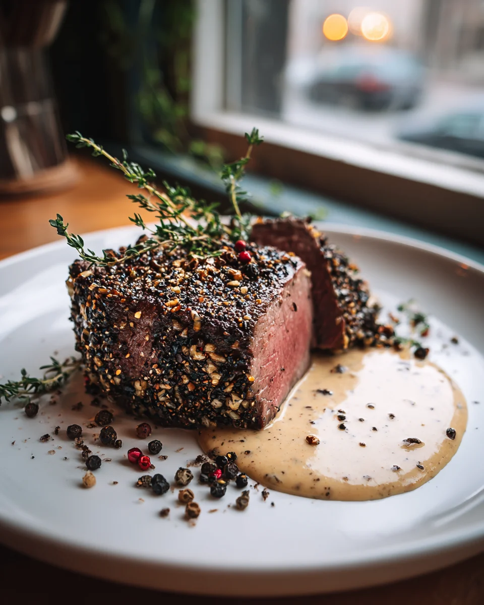 Steakhouse Peppercorn Crusted Steak: Restaurant Taste at Home
