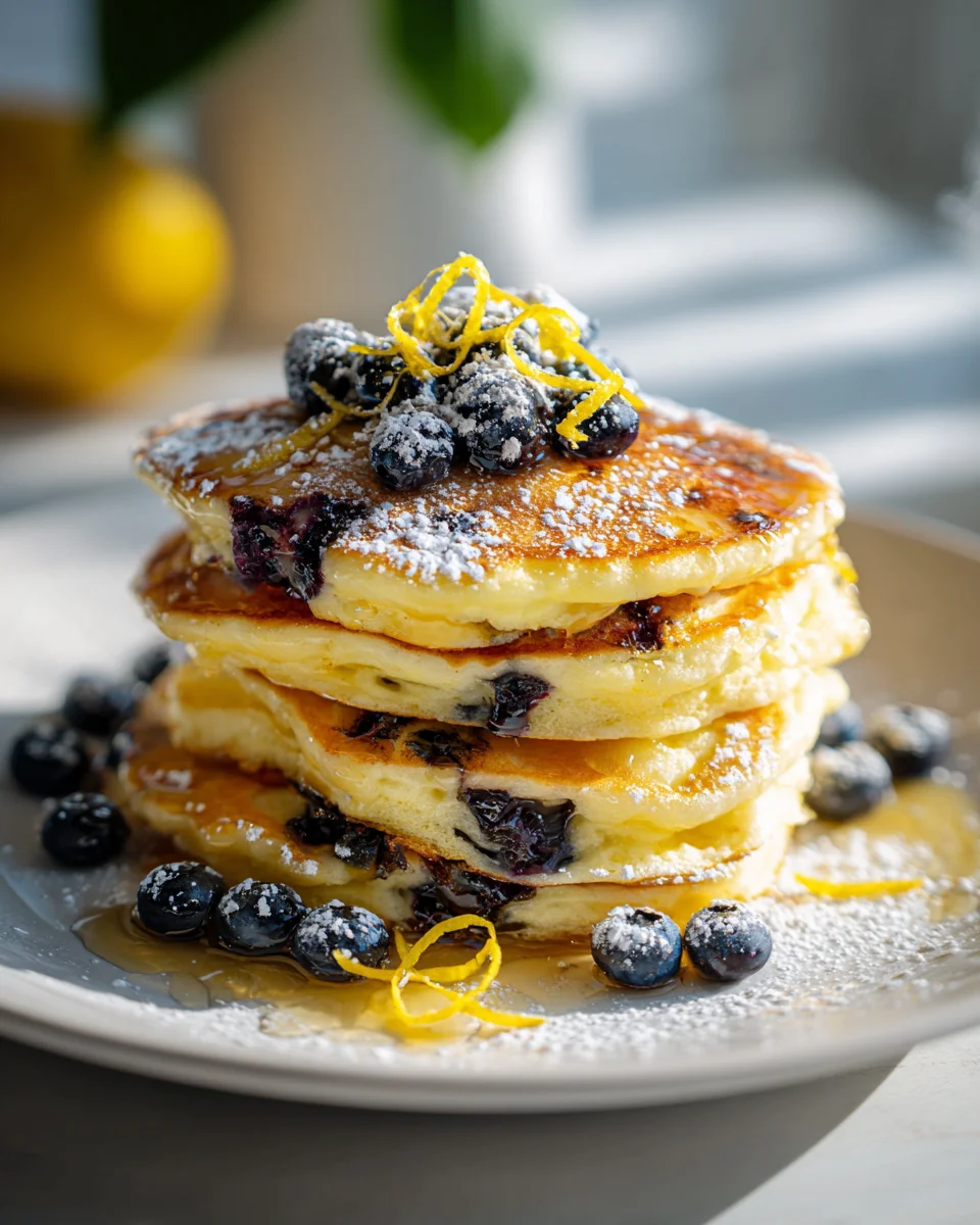 Lemon Blueberry Pancakes: Fluffy, Zesty Breakfast Delight!