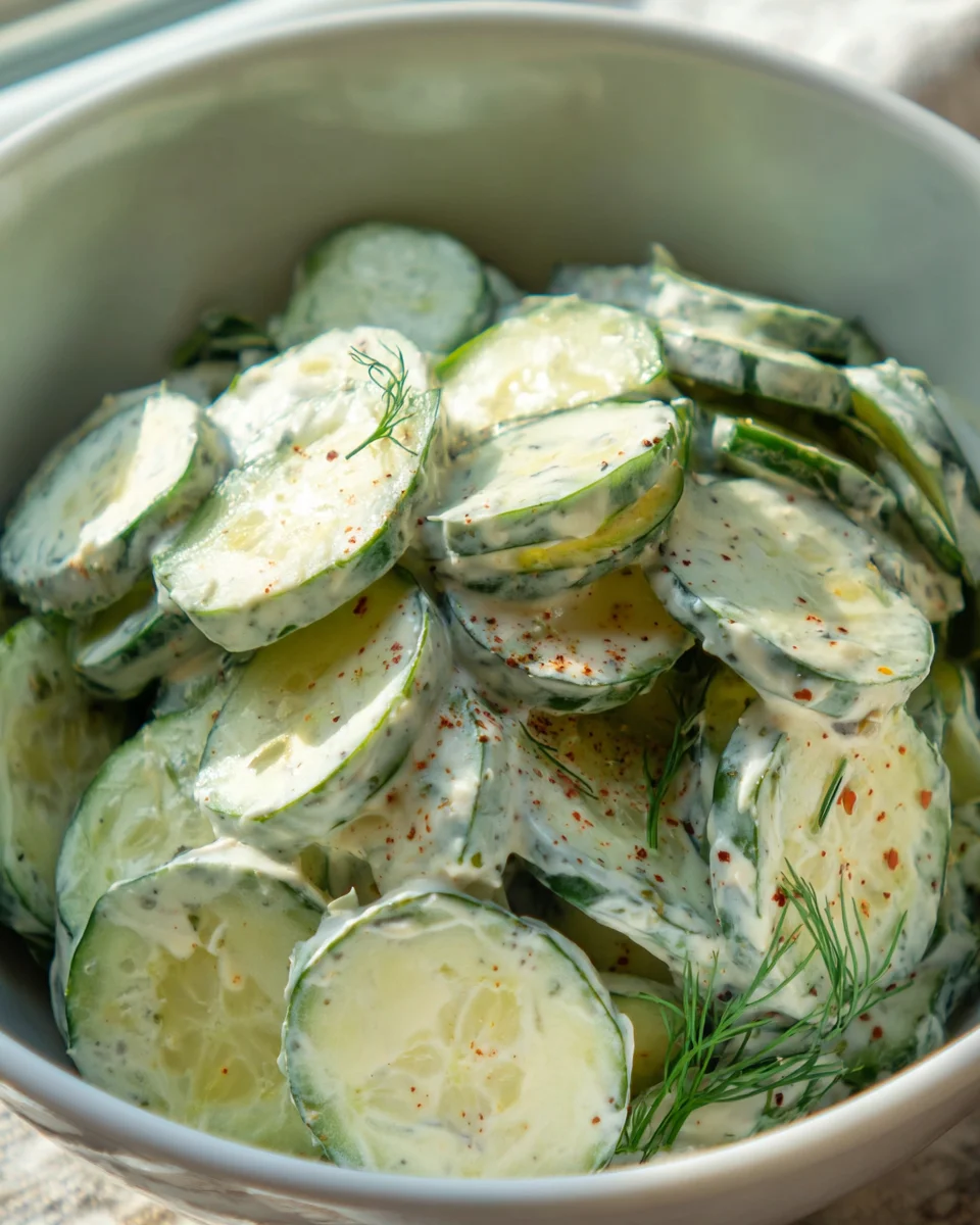Creamy Dill Pickle Cucumber Salad: A Refreshing Delight!