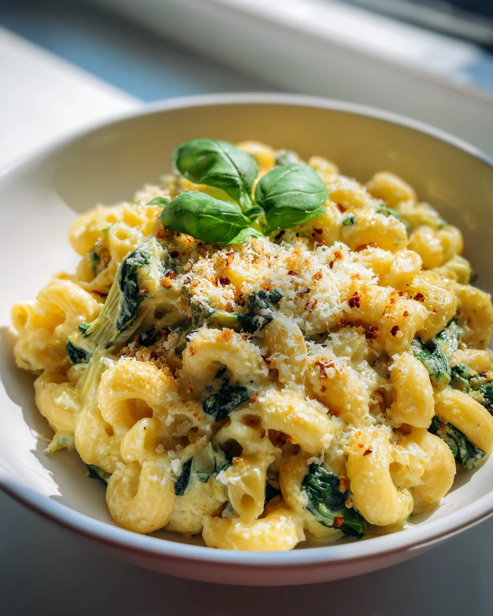 Ultimate Spinach Artichoke Mac & Cheese - Creamy Comfort