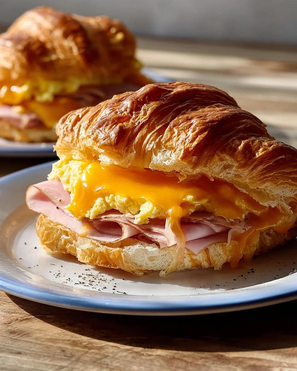 Delicious Beef Ham and Cheese Breakfast Sandwich Recipe