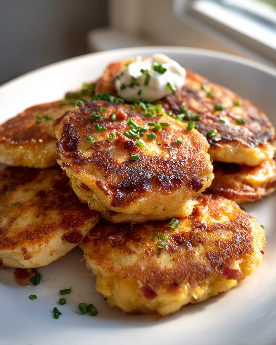 Easy Savory Cheddar & Beef Bacon Pancake Poppers