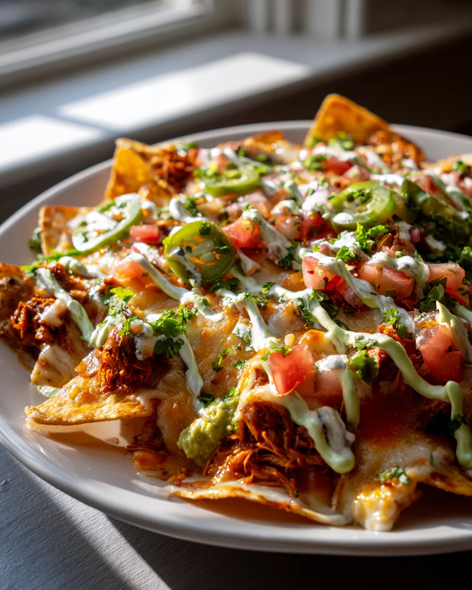 Beef Al Pastor Nachos with Gooey Melted Cheese Delight