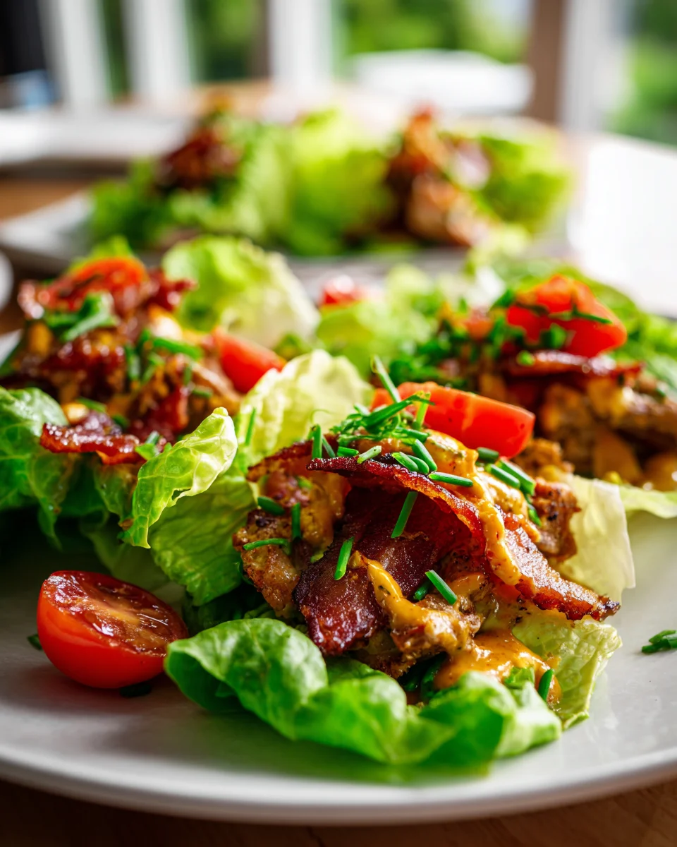 Delicious Honey Mustard Chicken Beef Bacon Lettuce Wraps