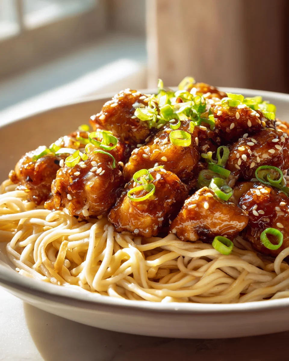 Sticky Garlic Chicken Noodles Recipe: Quick & Easy Dinner!