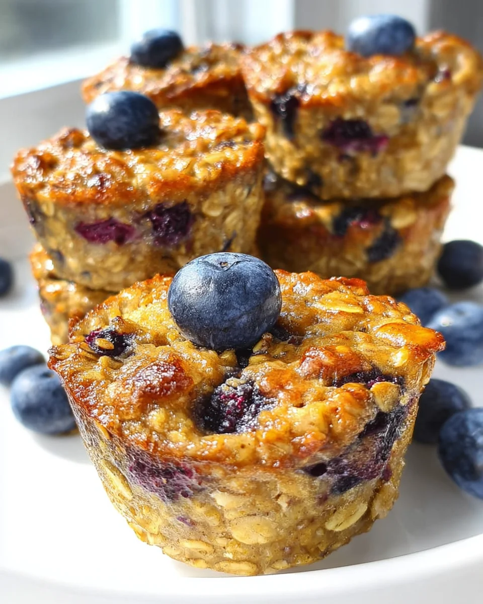 Blueberry Banana Baked Oatmeal Cups