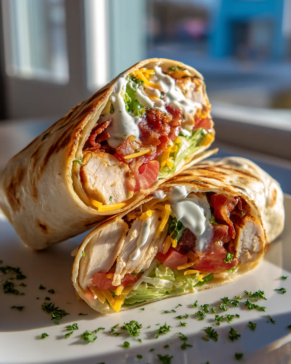 Blackstone Chicken Beef Bacon Ranch Wraps with Crispy Tortillas