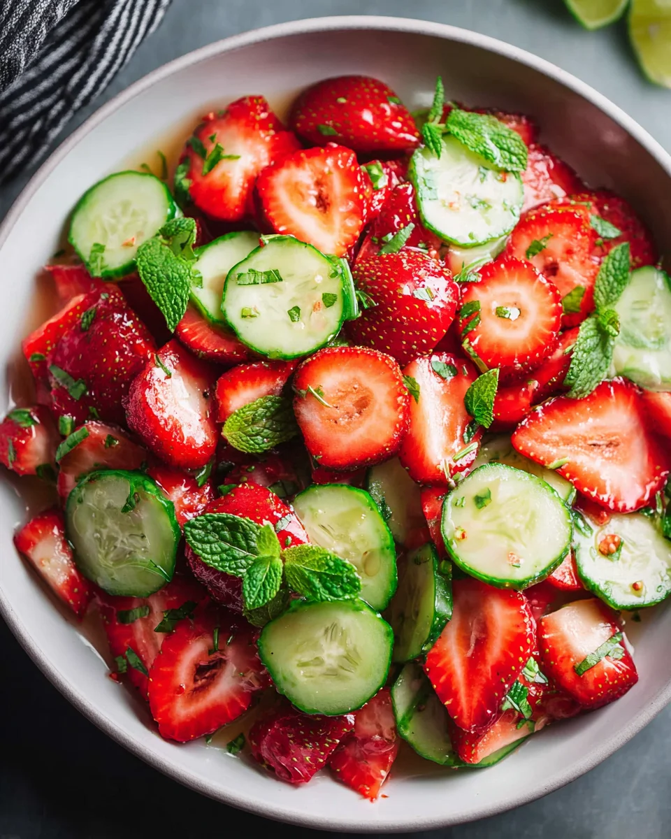 Cucumber Strawberry Salad