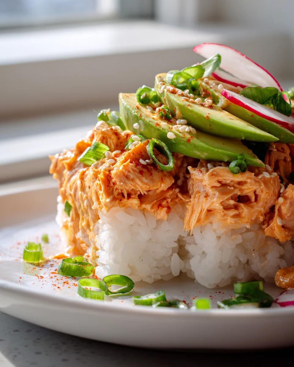 Salmon Sushi Bake Rice Bowls with Spicy Mayo Recipe Delight