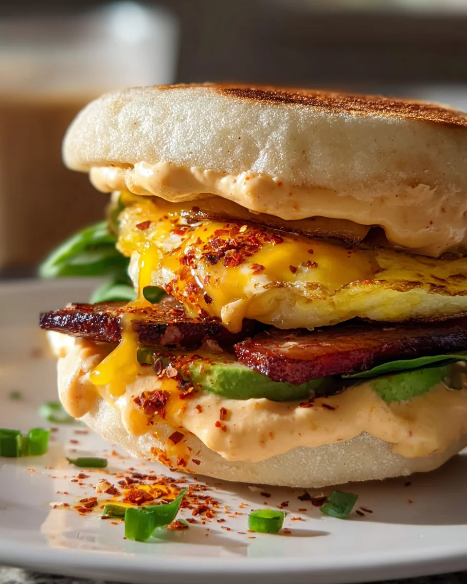 Spicy Chipotle Beef Egg Breakfast Sandwiches