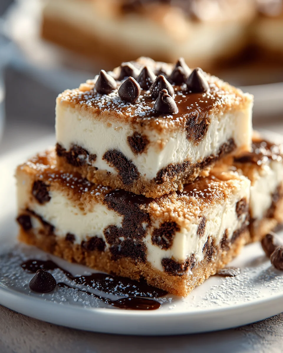 Decadent Chocolate Chip Cheesecake Bars Recipe to Indulge!