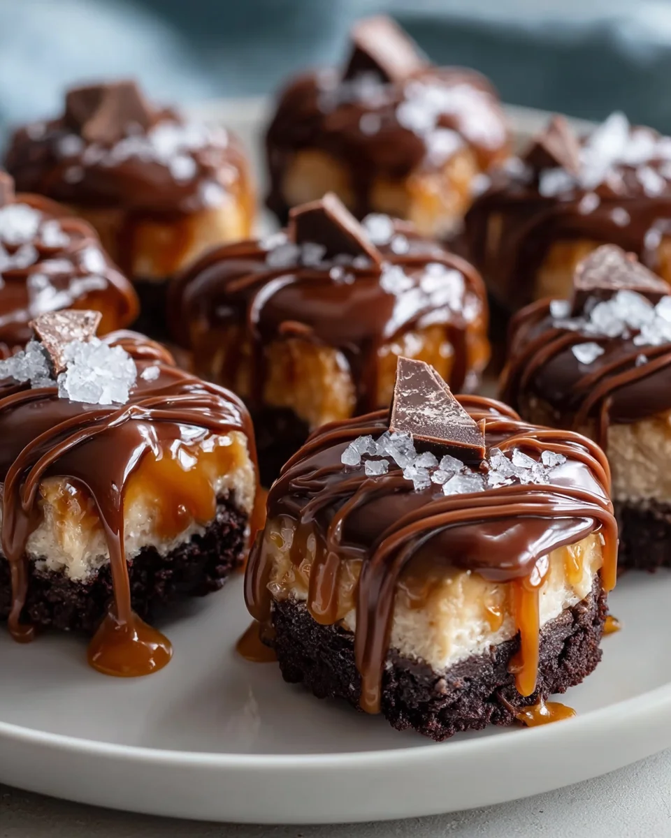Decadent Chocolate Caramel Cheesecake Bites Recipe Delight