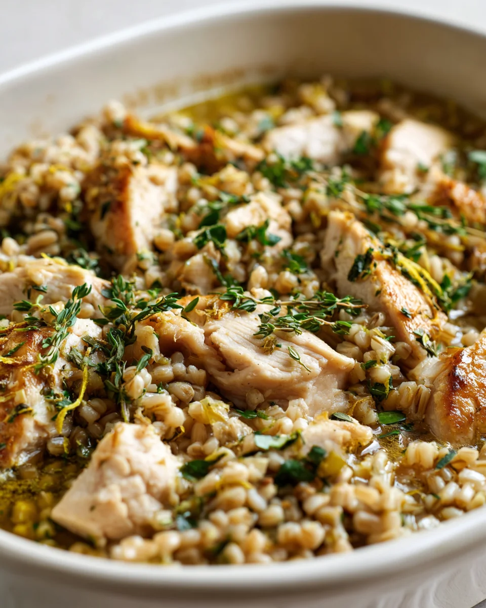 Savory Lemon Herb Turkey & Barley Bake Recipe for Dinner