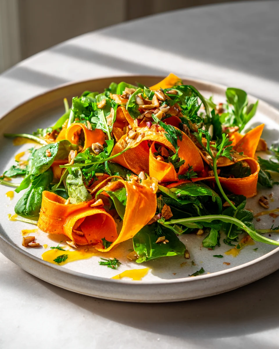 Honey Mustard Sweet Potato Ribbons Salad