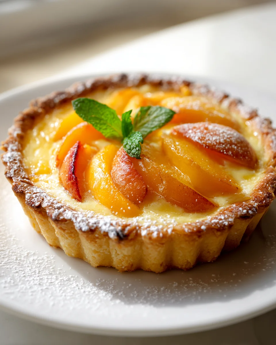 Luscious Peach Custard Tart Delight