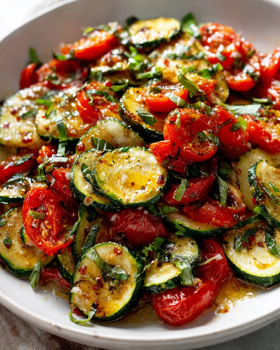 Savor the Summer: Garlic Herb Zucchini & Tomatoes